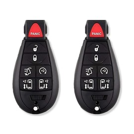 Simple Key, 2 Key Fob with Interchangeable 5 & 7 Button Keypads Compatible for Select Chrysler, Dodge, Jeep, Ram, Volkswagen Vehicles, 2 Key Fob Only