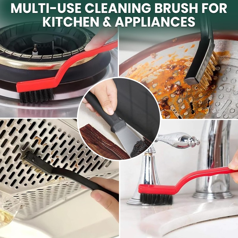 14 Pcs Crevice Cleaning Brush Set – Hard Bristle Cleaning