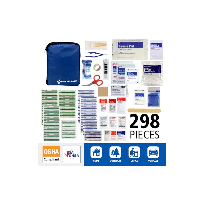 298-Piece All-Purpose Emergency First Aid Kit for Home & Travel