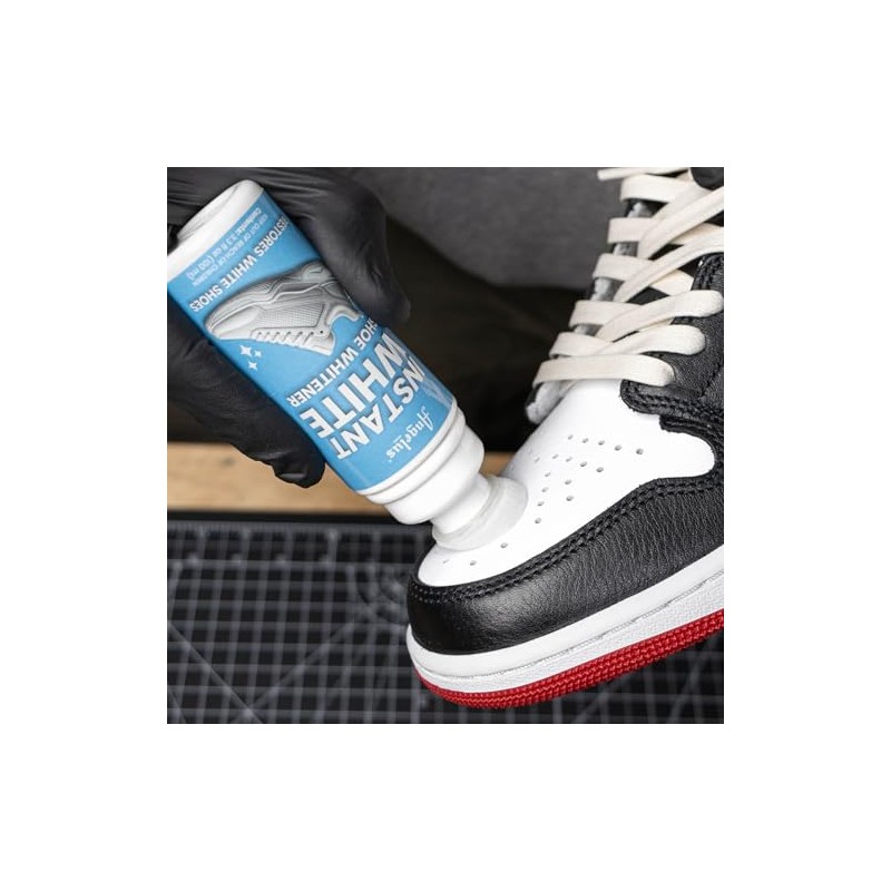 Angelus Instant Shine Liquid Shoe Polish White 3.3oz | Applicator