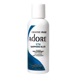 Adore Semi-Permanent Haircolor #174 Sapphire Blue 4 Ounce (118ml) (Pack of 2)