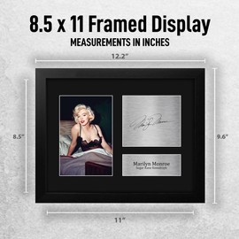 HWC Trading Marilyn Monroe Some Like It Hot Framed Gifts Printed Signed Autograph Picture for Movie Memorabilia Fans - US Letter Size