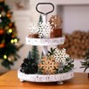 Yuntau 6 Pcs Christmas Table Decoration Wooden Farmhouse Table Centerpieces