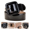 STOBOK 1pc Patent Leather Wide Girdle Belt Classic Wide Belts