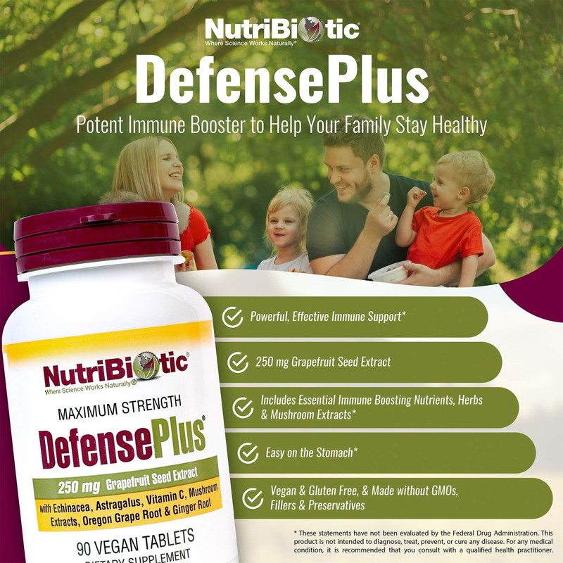 NutriBiotic 90 Count Herbal Immune Support Supplement with Vitamin C