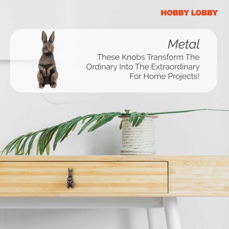Metal Bunny Rabbit Knob – Premium Decorative Knobs for Cabinets