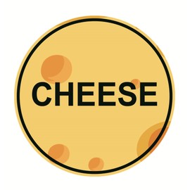 Cheese Sticker, 1inch 500pcs Round Cheese Food Packaging Stickers