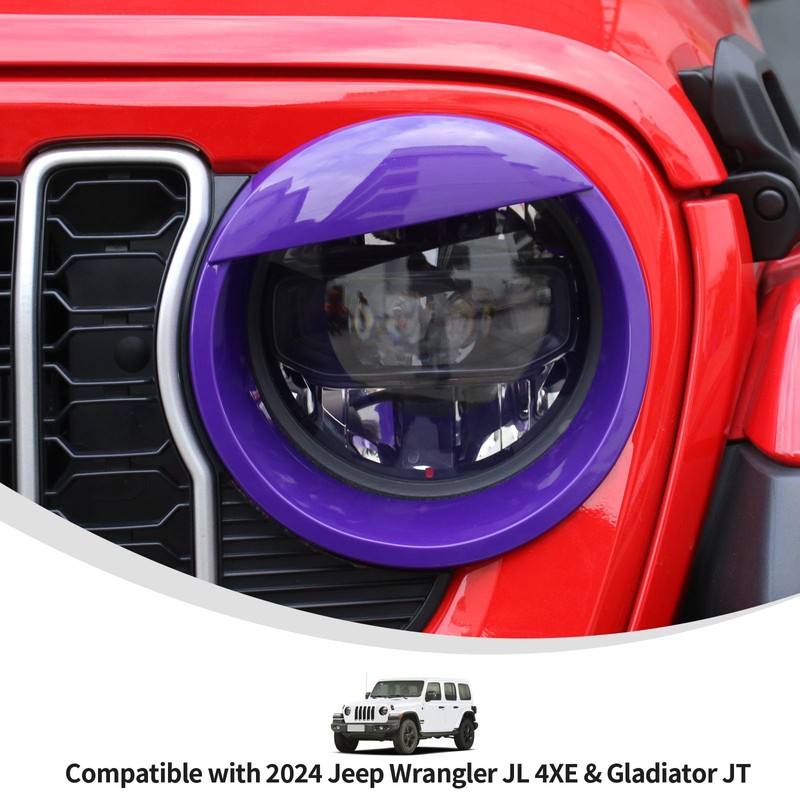 Linksip Angry Eye Headlight Covers Compatible with 2024 2025+ Jeep