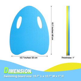 Wettarn 4 Pcs Swimming Kickboard for Kids Adult Swimming Training Aid Float Equipment with Handrail Hole EVA Foam Kick Board for Beginners Summer Pool Exercise Party Men Women