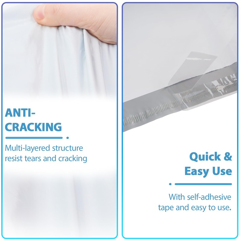 NB 14.5x19 Inch – 10 Pcs White Poly Mailers Strong