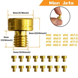YGQ Carburetor Main Jet Kit for Mikuni HS HSR RS TM VM VM22 VM24 VM26 Carburetors Large Round N100.604 (#50~#87.5)