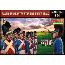 Strelets #271 Bavarian Infantry Standing Order Arms 1/72 Scale 44 Fig light blue