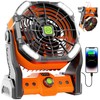 Camping Fan with LED Lantern, Portable Fan Rechargeable Battery Powered
