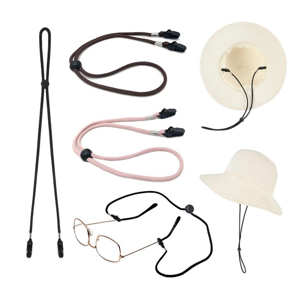 VPbao 3pcs Hat Retainer Clips, Adjustable Elastic Windproof Hats Chin