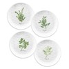 BUZZ SET OF 4 - Melamine WHITE GARDEN HERBS Side