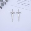 Cybche Gothic Sword Ear Jacket Earrings Cz Sword Earrings Silver