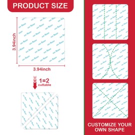 12 PCS Rug Pad Gripper for Hardwood Floors, Non Slip Rug Pads, Reusable Carpet Tape and Anchors for Area Rugs, No Damage Protective Flooring Tape, Anti-Slip Anchors for Corners