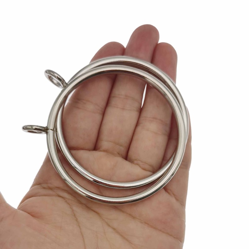 20PCS 55MM Silver Metal Curtain Ring with Eyelet and 20pcs
