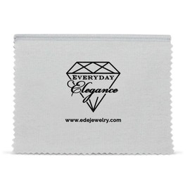 Everyday Elegance Premium Jewelry Cleaning Single Cloths for Silver Gold & Platinum, 6" x 8" Each, Two Layer