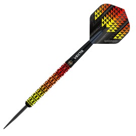 WINMAU Firestorm Flame 24 Gram Professional Tungsten Darts Set with Flights and Stems (Shafts)