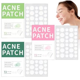 72 Parches Invisibles Eliminar Acne Espinillas Granos Poro Anti Acne Parches adhesivos Centella Asiática Te verde Esencia Arbol de Te Cuidado de la Pi