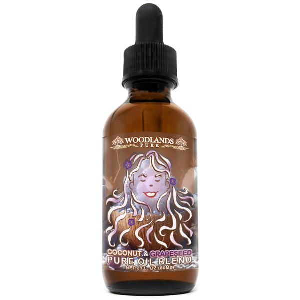 Woodlands Pure Coconut and Grapeseed Oil Blend (2oz), Light Yellow