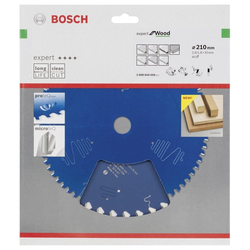 Bosch 2608644059 EXWOH 40 Tooth Top Precision Circular Saw Blade,