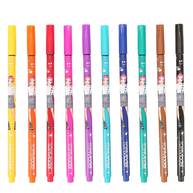 Depesche TOPModel 11500 Fineliner Set with 10 Pens and 2