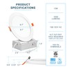 PARMIDA (12 Pack) 6 Inch Ultra-Thin LED Recessed Ceiling Light