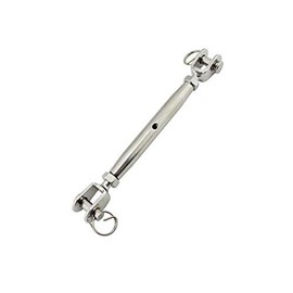 SUPERTOOL Stainless Steel Turnbuckle, M8 Stainless Steel Closed Body Jaw Turnbuckle Rigging Screw Jaw for Adjusting Tension On Ropes, Cables and Lines