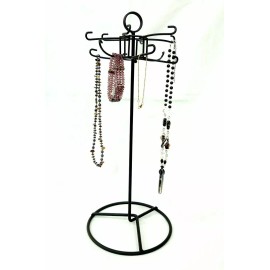 Unbranded Metal Revolving Rotating 12 Hook Hanging Display Stand Metal Necklace Display