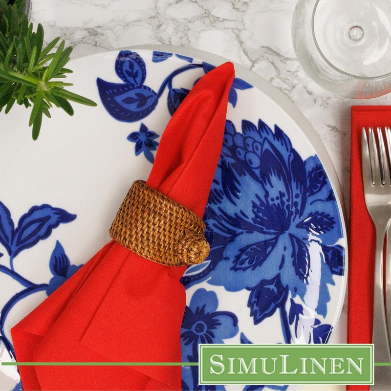 SimuLinen Red Dinner Napkins Paper Disposable & Decorative –Dinner Napkins