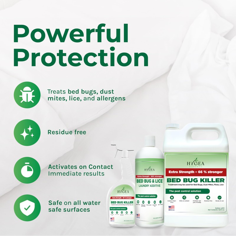 Hygea Natural Extra Strength Bed Bug & Lice Elimination Trio