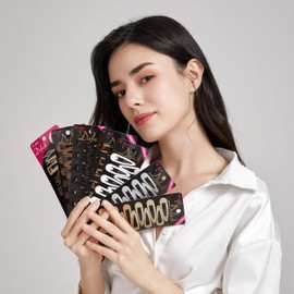 Dofash 5CM/2IN Snap Hair Clips for Styling Sectioning Hair Barrettes for Women Fine Hair Metal Bun Clips for Hair 12 Count/Light Brown+Dark Brown