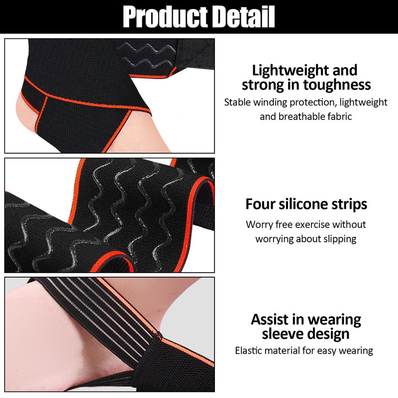 ZEACCT Pack of 2 Ankle Brace, Adjustable Ankle Support Strap,