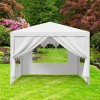 Segawe Wedding Tent 10"x10" Canopy Party Gazebo with 4 Side