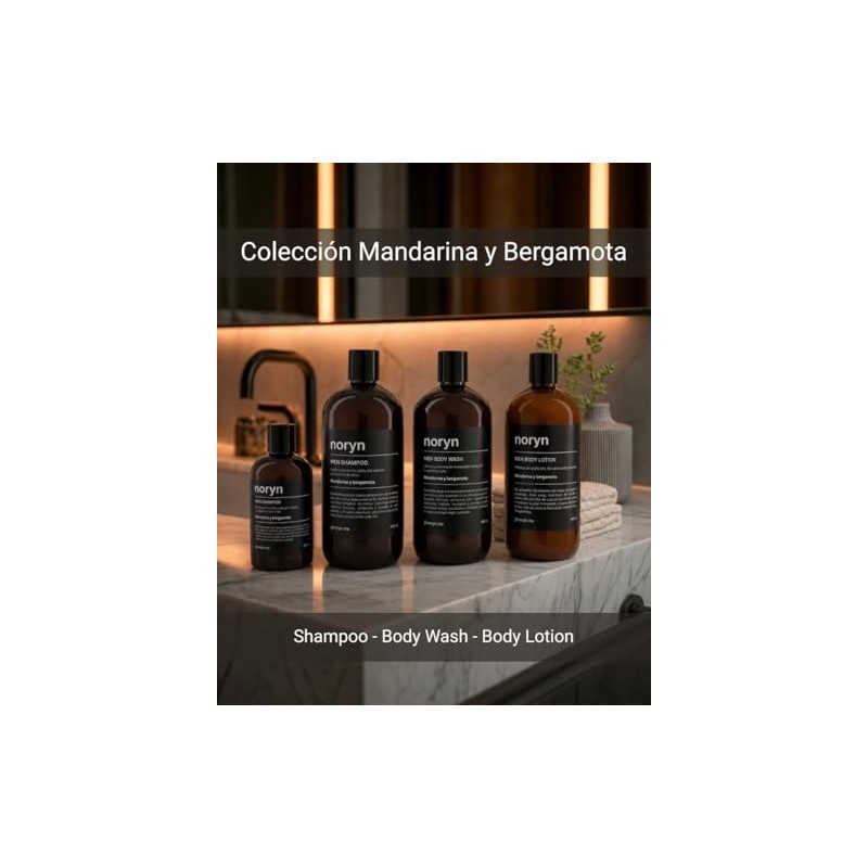 noryn Shampoo para Hombres 480 ml Fórmula Natural, Prevención de