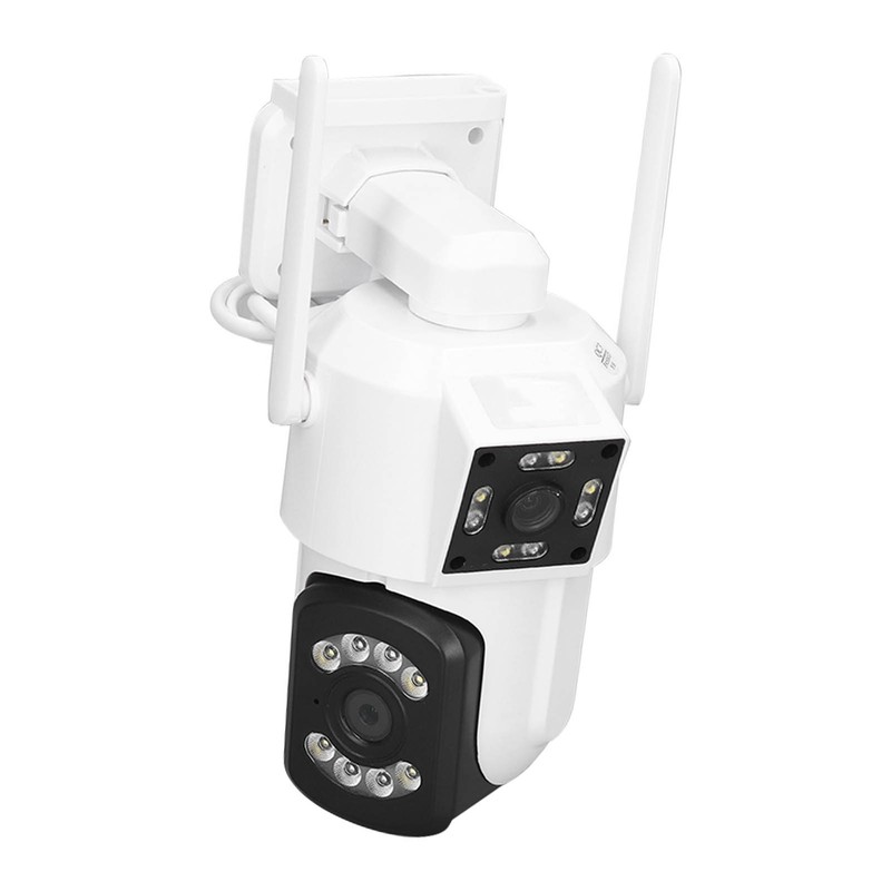 Outdoor WiFi Surveillance Camera 2 Lens Security PTZ IP Cam