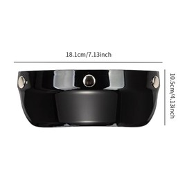 Helmvisier, Universelles 3 Druckknopf Motorradhelmzubehör, Sonnenschutz, Ersatzteil für 3/4 Helme, Schwarz