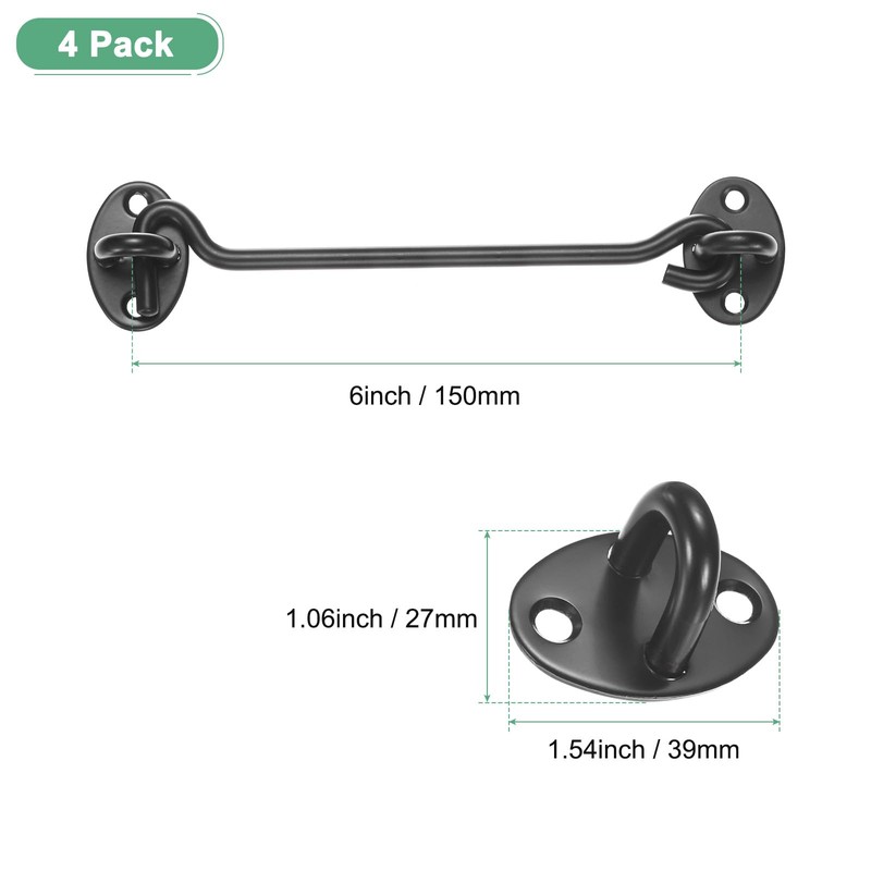 M METERXITY 4-Pack Hook and Eye Latch for Door 6