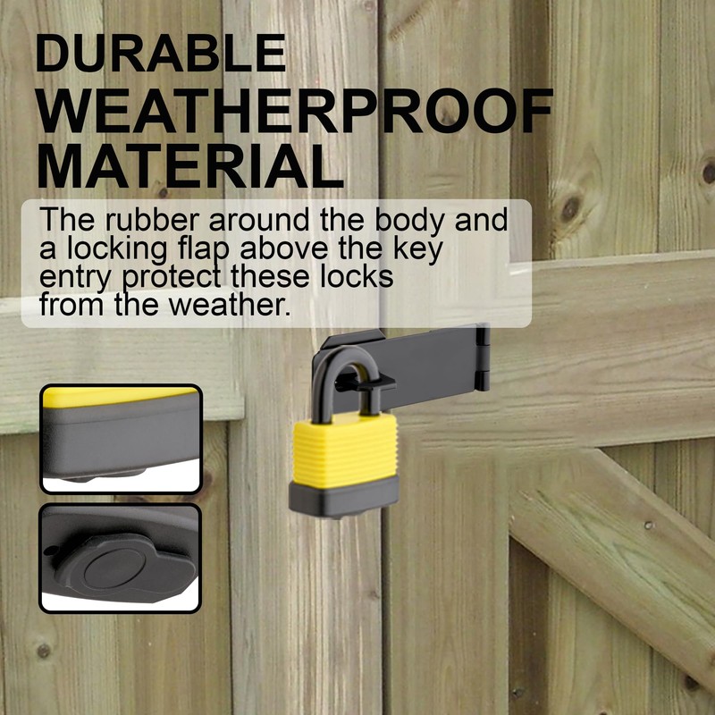 1 Set - Shed Locking Clasp with Weather Proof Padlock