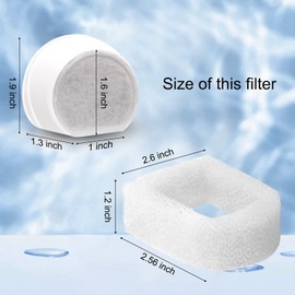 24/40 Pcs Replacement Carbon Charcoal Filters Dog and Cat Water Fountain Compatible with Multiple Pet Fountains. (20 Carbon Filters+ 20 Sponges)