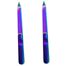 Ipetboom 2pcs Metal Nail File Manicure Nail Files for Hand Foot Salon Tools Art Tools Easy to Use Carry