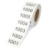 Consecutive Numbered Stickers 1001-2000, Inventory Labels 1.6 x 0.8 Inch,
