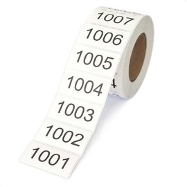 Consecutive Numbered Stickers 1001-2000, Inventory Labels 1.6 x 0.8 Inch, Number Stickers for Organization