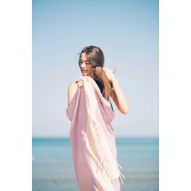 Bazaar Anatolia Herringbone Turkish Towel 100% Cotton Peshtemal Bath Towel 100x180cm Thin Lightweight Travel Camping Bath Sauna Beach Gym Pool Blanket Fouta Lavender Quick Dry Towels (Lilac)