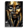 KPLUNDO African American Wall Art Abstract Women Canvas Prints Black