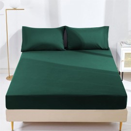 AR Ware Fitted Bed Sheet Microfibre 25cm Depth Super Soft Non Iron Shrinkage and Fade Resistant Luxury Bedding Sheets (Emerald, Super King)