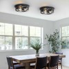 Youroke 3-Lights Farmhouse Flush Mount Ceiling Lights, 13 Inch Indoor