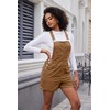 Women Corduroy Overalls Shorts Jumpsuits Adjustable Straps with Pockets Shorts